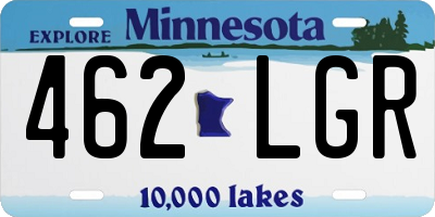MN license plate 462LGR