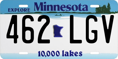 MN license plate 462LGV