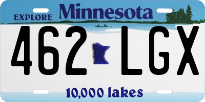 MN license plate 462LGX