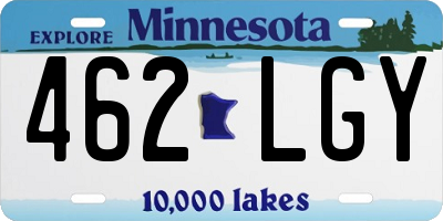 MN license plate 462LGY