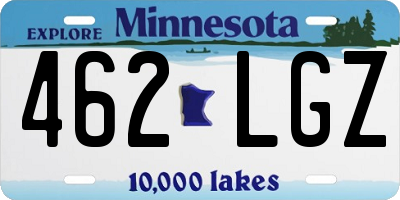 MN license plate 462LGZ