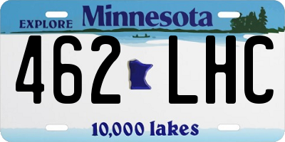 MN license plate 462LHC