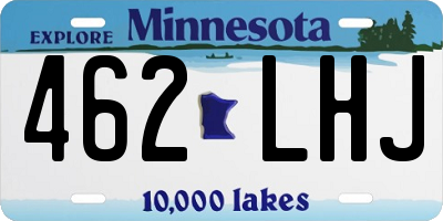MN license plate 462LHJ
