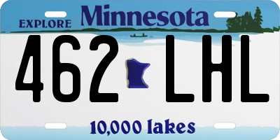 MN license plate 462LHL