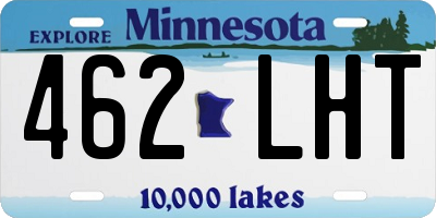MN license plate 462LHT
