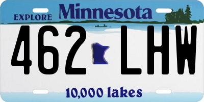MN license plate 462LHW