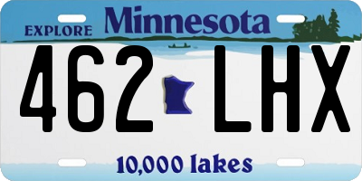 MN license plate 462LHX