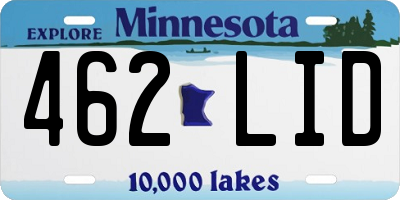 MN license plate 462LID