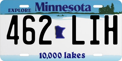 MN license plate 462LIH