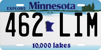 MN license plate 462LIM
