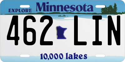 MN license plate 462LIN
