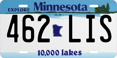 MN license plate 462LIS