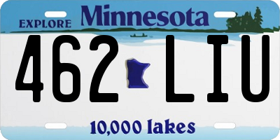 MN license plate 462LIU