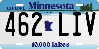 MN license plate 462LIV