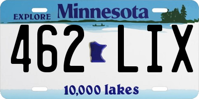 MN license plate 462LIX
