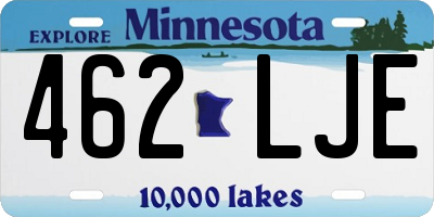 MN license plate 462LJE
