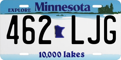 MN license plate 462LJG