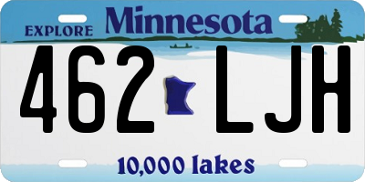 MN license plate 462LJH