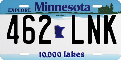 MN license plate 462LNK