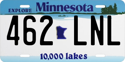 MN license plate 462LNL