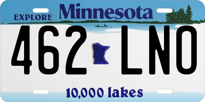 MN license plate 462LNO