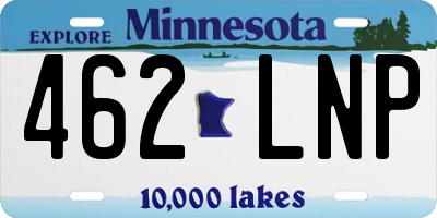MN license plate 462LNP
