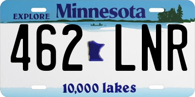MN license plate 462LNR