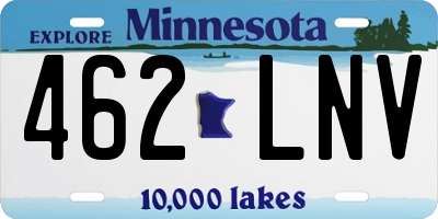 MN license plate 462LNV