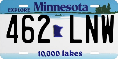 MN license plate 462LNW