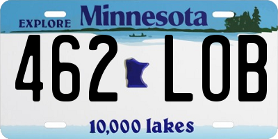 MN license plate 462LOB