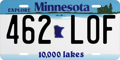 MN license plate 462LOF