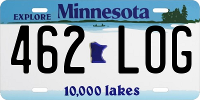 MN license plate 462LOG