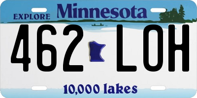 MN license plate 462LOH