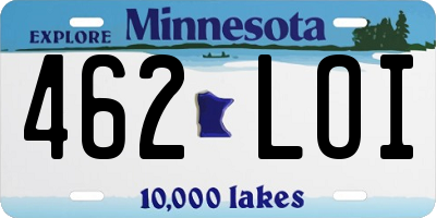 MN license plate 462LOI