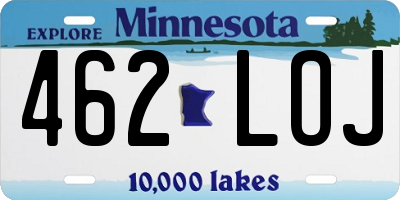 MN license plate 462LOJ