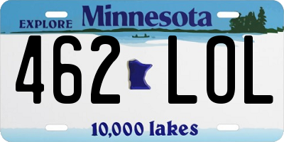 MN license plate 462LOL