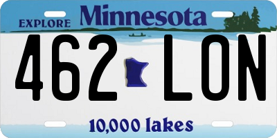 MN license plate 462LON