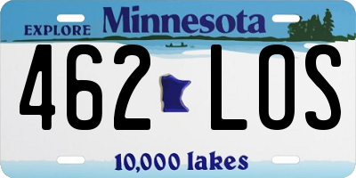 MN license plate 462LOS