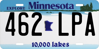 MN license plate 462LPA