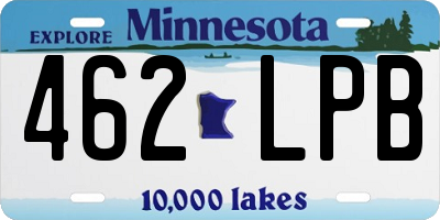 MN license plate 462LPB
