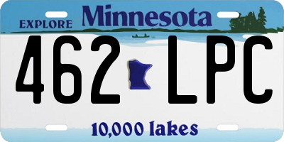 MN license plate 462LPC