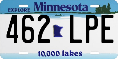 MN license plate 462LPE