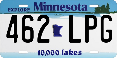MN license plate 462LPG