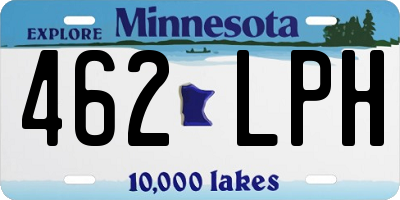 MN license plate 462LPH