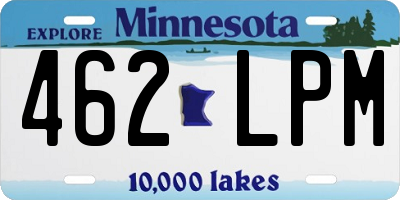 MN license plate 462LPM