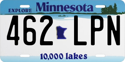 MN license plate 462LPN