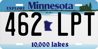 MN license plate 462LPT