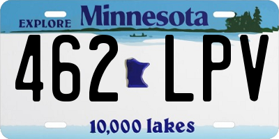 MN license plate 462LPV