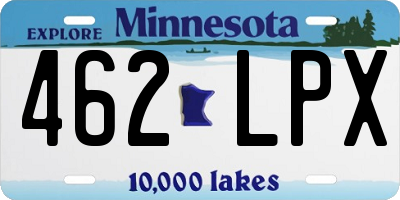 MN license plate 462LPX
