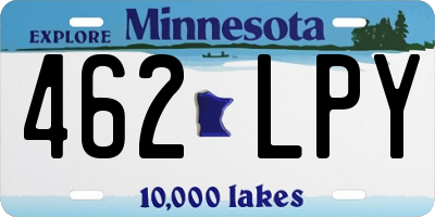 MN license plate 462LPY